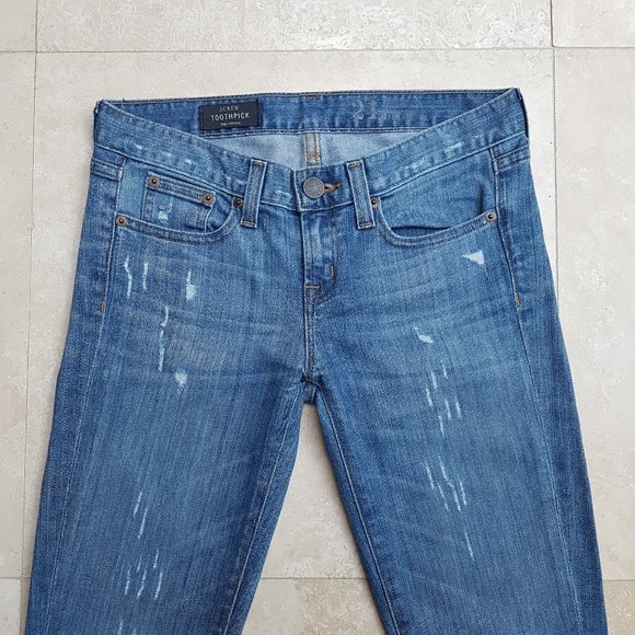 J.CREW Toothpick Distressed Jeans (24 Ankle) - Picture 2 of 13